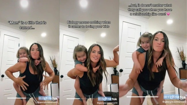 Georgia adora a filha do ex (Foto: Reprodução/Kidspot)