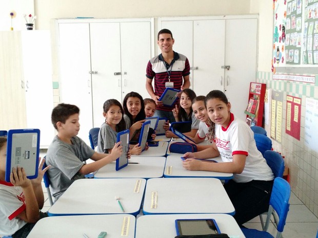Com ajuda de alunos, professor cria aplicativo de educação ambiental (Foto: Arquivo Pessoal/Ronaldo Lopes)