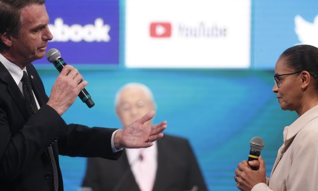 Jair Bolsonaro e Marina Silva se enfrentam em debate da RedeTV!