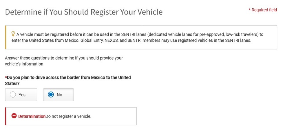 Global Entry - Vai registrar o seu veículo? — Foto: Reprodução
