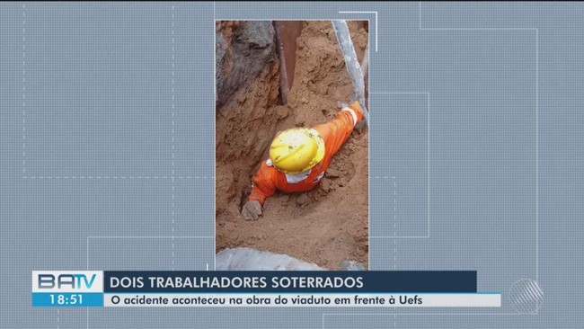 Trabalhadores são soterrados em obra de viaduto próximo à UEFS