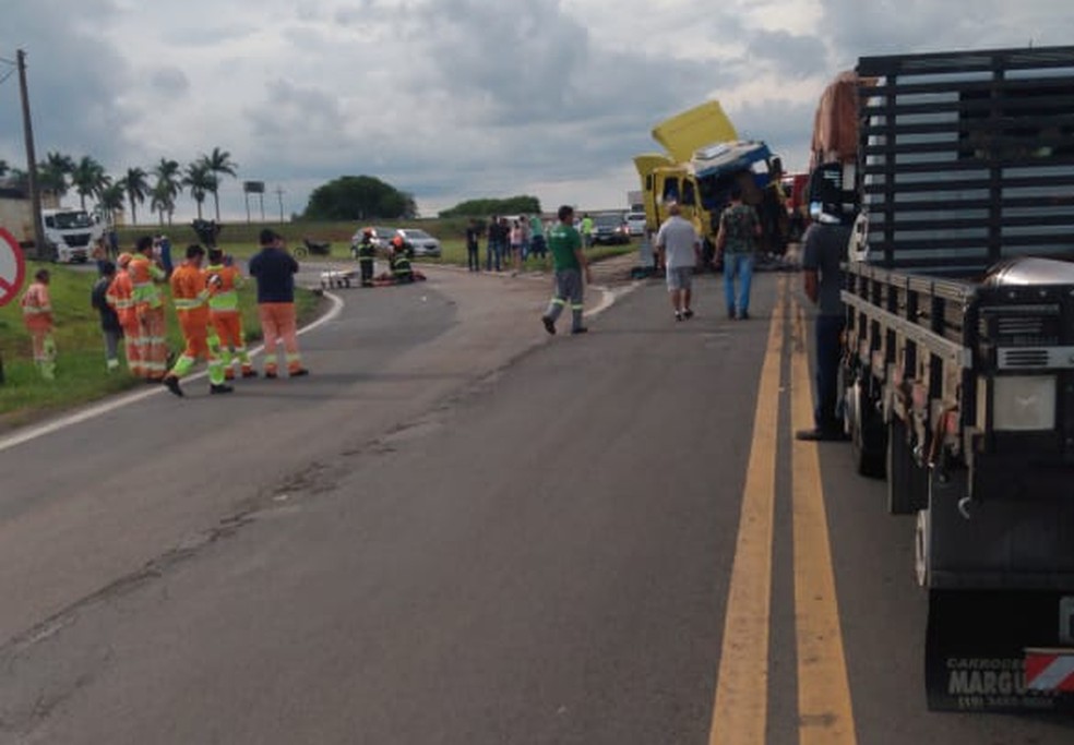 Acidente no anel viário de Piracicaba causou lentidão no trânsito — Foto: Reprodução