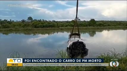 Carro de PM aposentado morto é encontrado dentro de lago em Guaraí