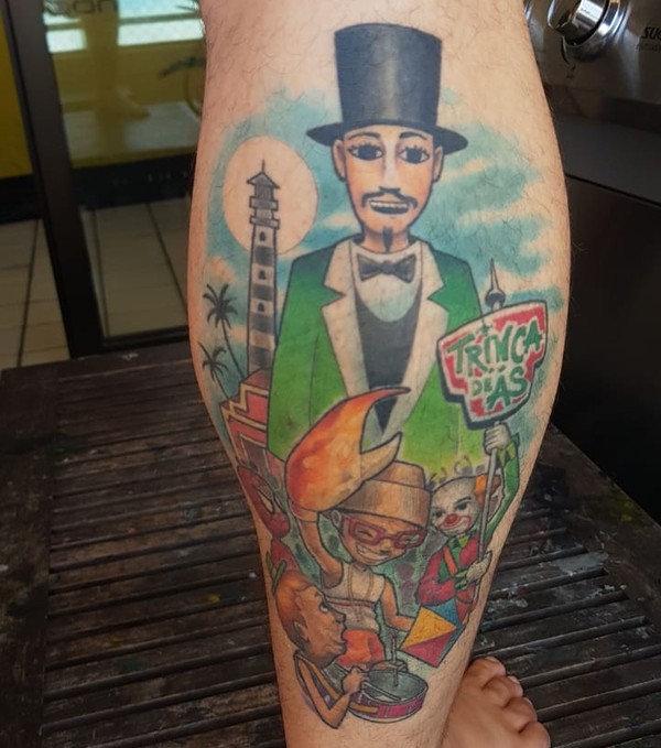 Bandeira de pernambuco tatuagem Folioes Tatuam Simbolos De Agremiacoes E Carregam Na Pele A Paixao Pelo Carnaval Carnaval 2019 Em Pernambuco G1