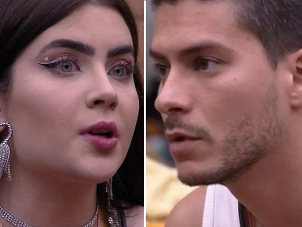 Jade Picon e Arthur Aguiar estão pré-emparedados no BBB22 (Foto: TV Globo)