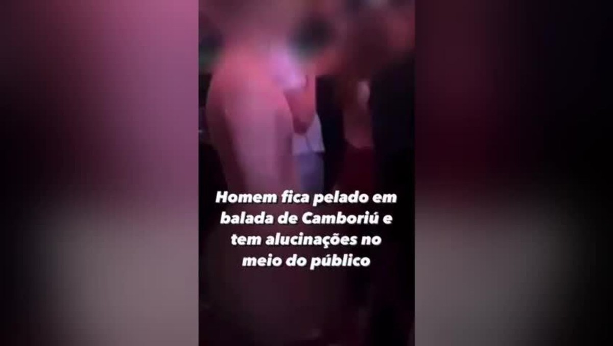 Homem pelado em balada de Camboriú repercute na web | Santa Catarina | G1