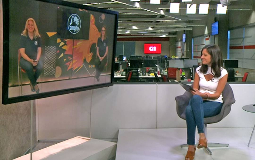 A apresentadora Luiza Tenente