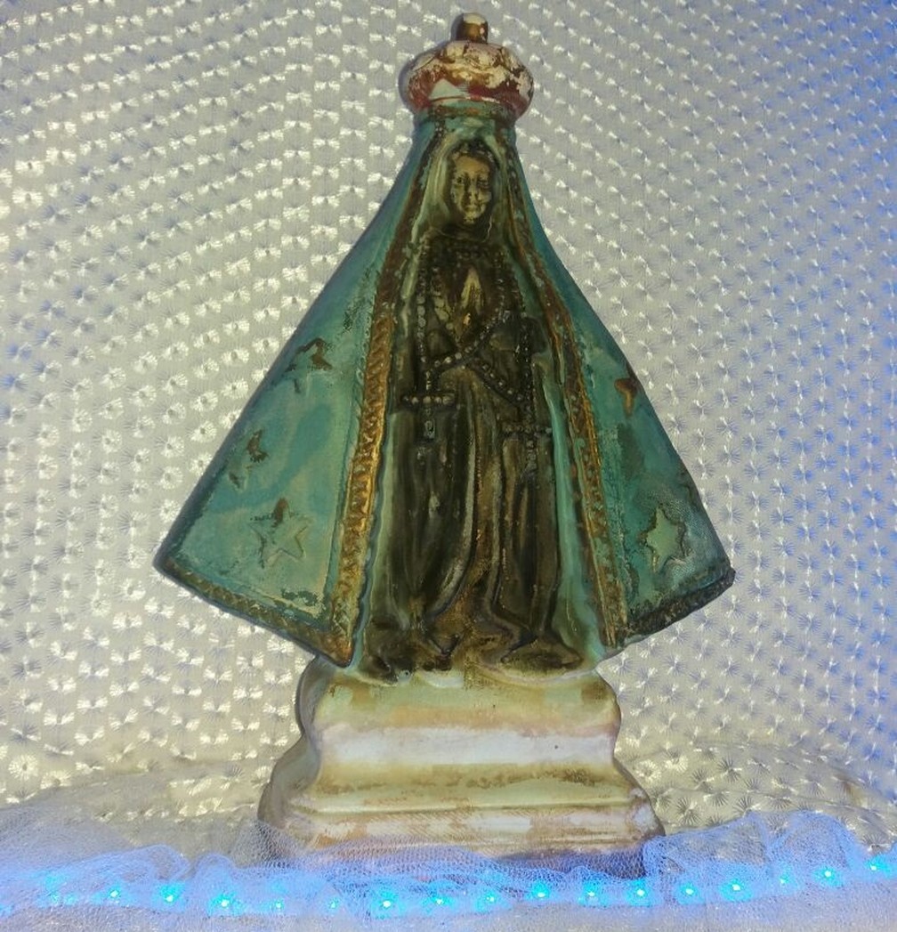 Imagem encontrada em vag&atilde;o est&aacute; em par&oacute;quia na cidade (Foto: Arquivo Pessoal)