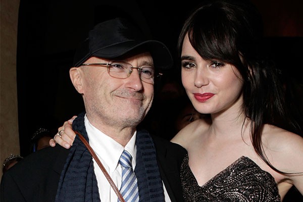 Phil Collins e Lily Collins (Foto: Getty Images)