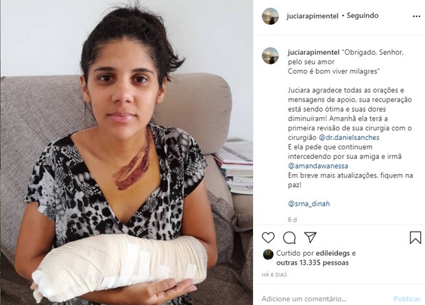 Cantora Juciara Pimentel também estava em carro de acidente com Amanda Wanessa (Foto: Reprodução/Instagram)