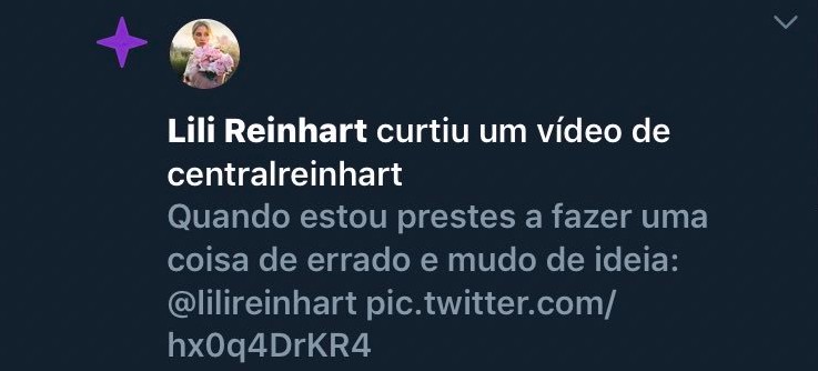 A curtida da atriz Lili Reinhart no vídeo compartilhado por seus fãs brasileiros (Foto: Twitter)