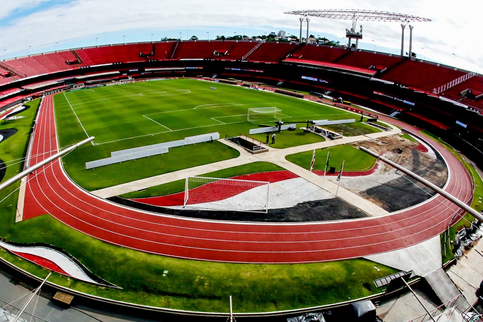 São Paulo faz reformas no Morumbi e espera ter estádio pronto para jogo da Libertadores — Foto: Flavio Florido/BP Filmes