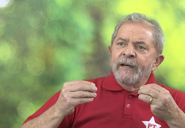 O ex-presidente Luiz Inácio Lula da Silva durante pronunciamento do PT na televisão (Foto: Reprodução/YouTube)