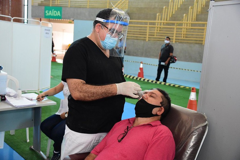 Ginásio Pedro Ciarlini funcionará como centro de testagem para Covid-19 — Foto: Célio Duarte/Secom