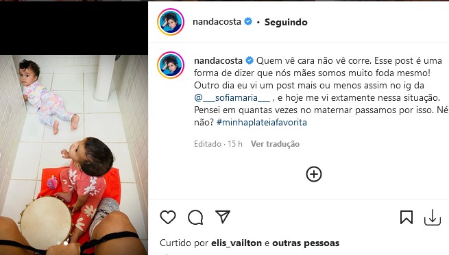 Nanda Costa mostra momento inusitado com as filhas gêmeas (Foto: Reprodução/Instagram)