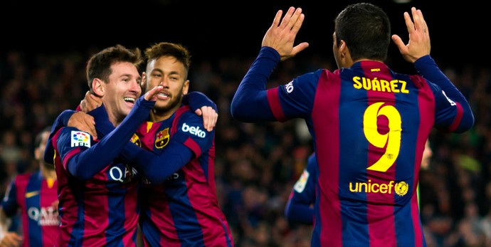 Messi Neymar Suárez Barcelona (Foto: Getty Images)
