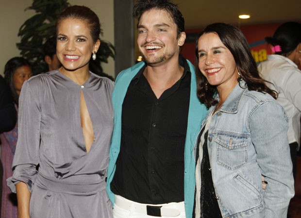 Nívea Stelmann, Maurício Machado e Lucélia Santos (Foto: Leo Franco/Ag News)