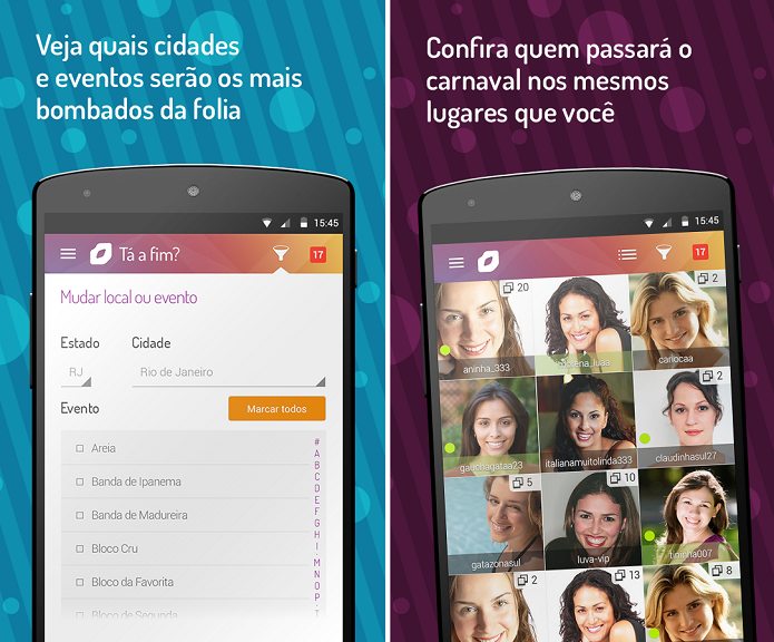 Beija Eu Chat do Carnaval 2015 é um app de encontros para o carnaval (Foto: Divulgação)