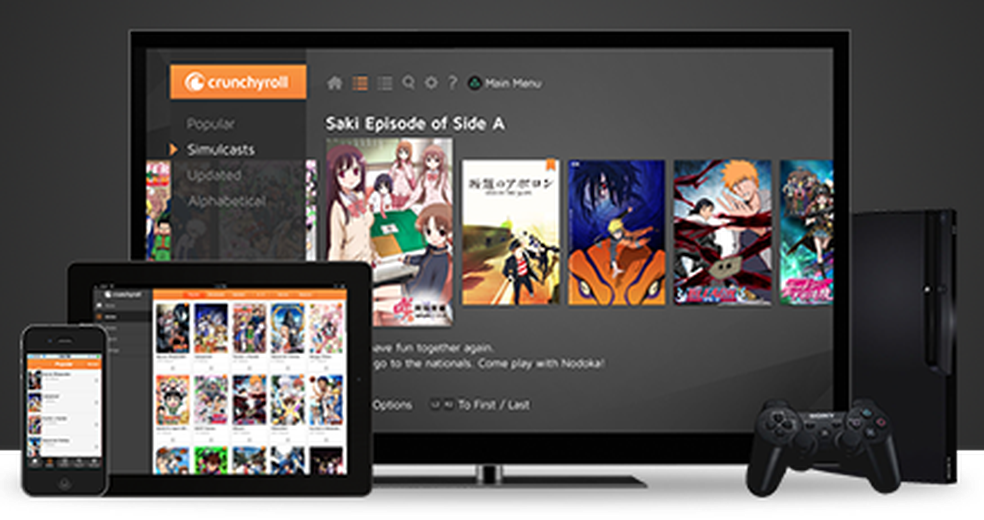 O Crunchyroll está disponível em várias plataformas — Foto: Divulgação/Crunchyroll