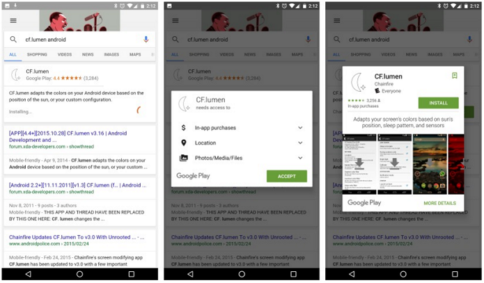 Google está testando integração entre busca e Play (Foto: Reprodução/Android Police)