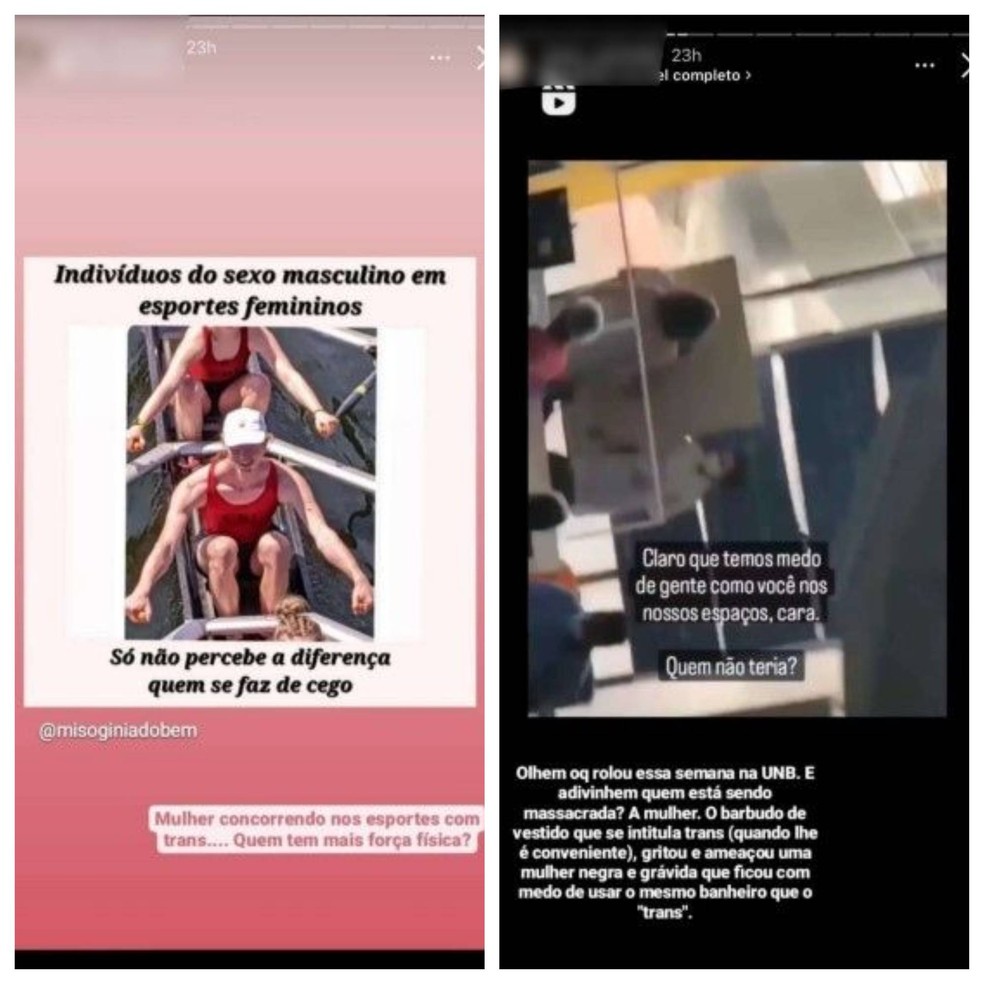 Defensora pública questiona presença de mulheres trans em esportes e banheiros femininos — Foto: Redes Sociais