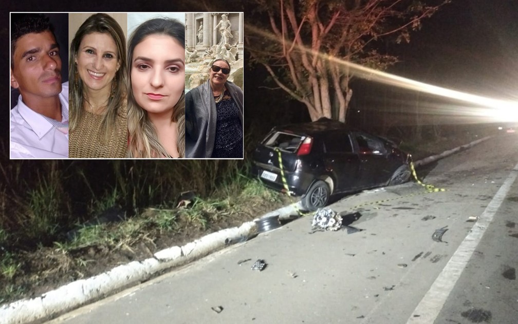 Batida entre veÃ­culos deixa 4 mortos entre Santana da Vargem e Boa EsperanÃ§a (Foto: Corpo de Bombeiros / Redes Sociais)