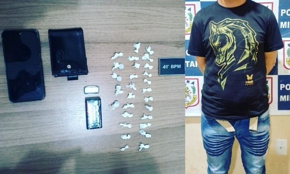 Homem é preso após ser flagrado vendendo drogas em festividade na comunidade Moura, região do Alto Trombetas