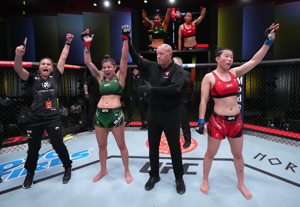 Mayra Sheetara Wu Yanan UFC Luque x Muhammad 2 — Foto: Getty Images