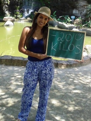 Camila perdeu 20 kg em 3 meses (Foto: Arquivo pessoal/Camila Cristina Fernando Menchini )