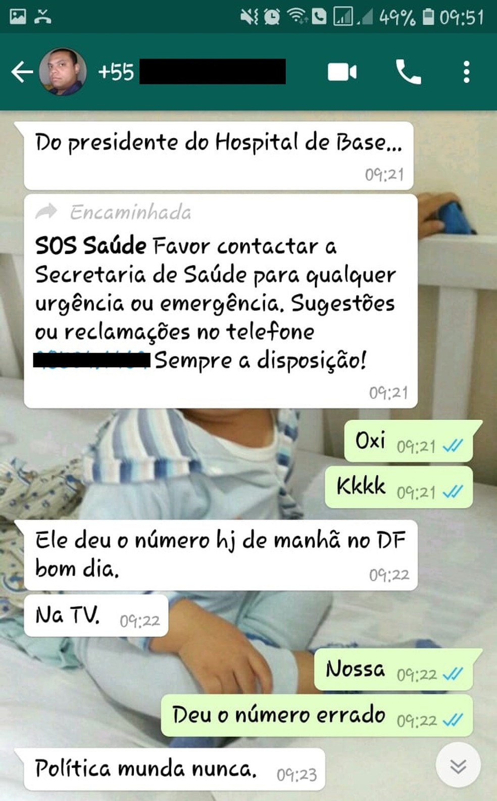 WhatsApp do Instituto Hospital de Base redireciona mensagens para dona de  salão de beleza no DF | Distrito Federal | G1
