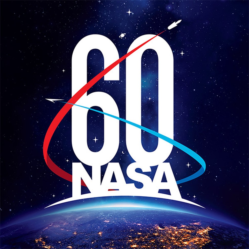 Logo de comemoração dos 60 anos da Nasa — Foto: NASA