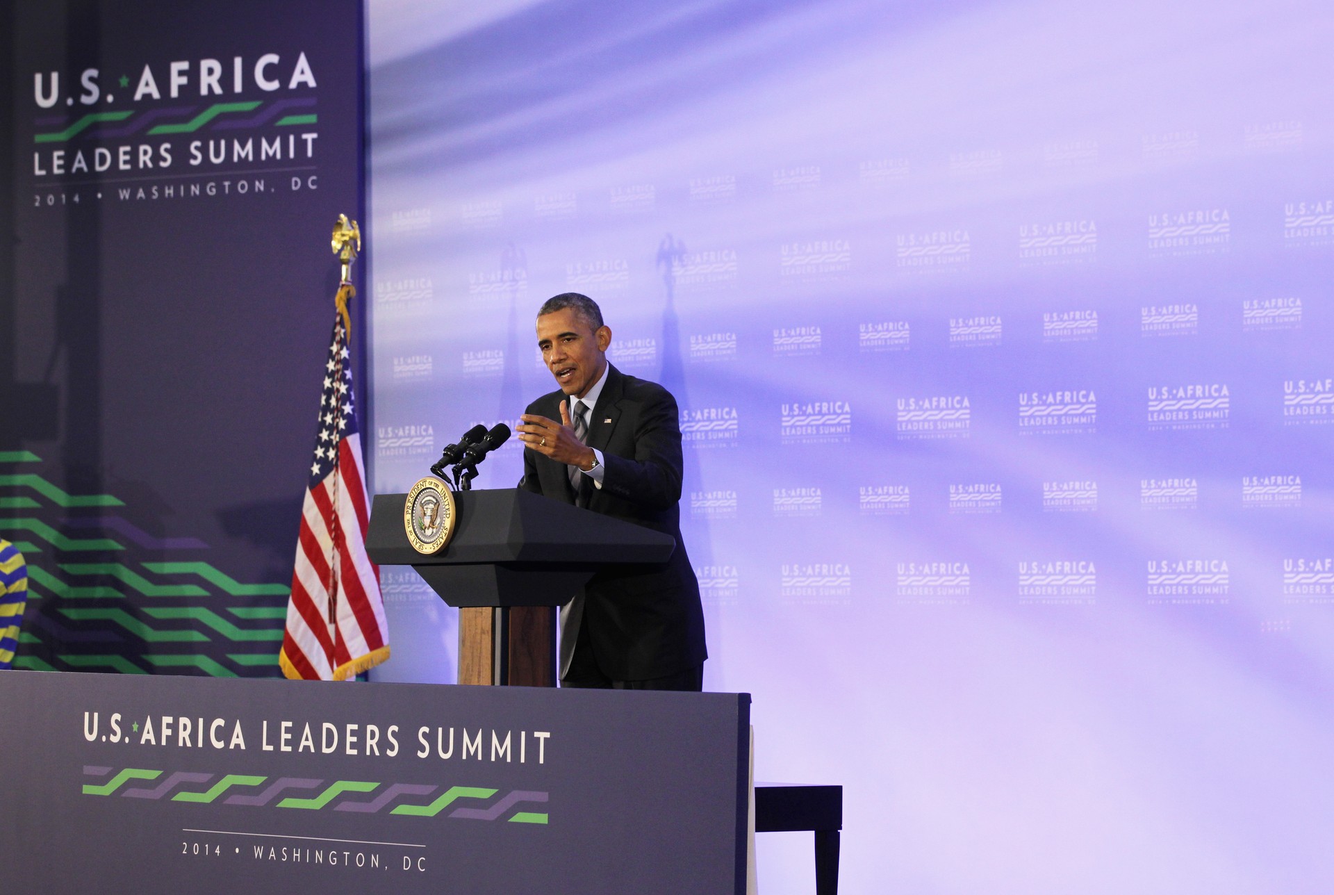 Obama, após conferência com líderes africanos (Foto: getty)
