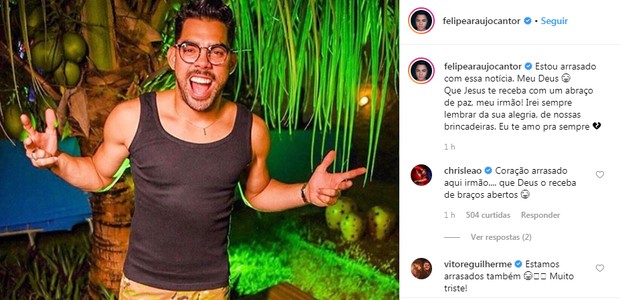 Felipe Araújo lamenta morte de Gabriel Diniz (Foto: Reprodução Instagram)