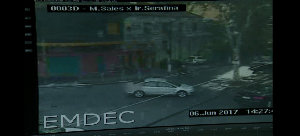 Câmeras de segurança ajudam a multar motoristas infratores em Campinas (Foto: Reprodução/EPTV)