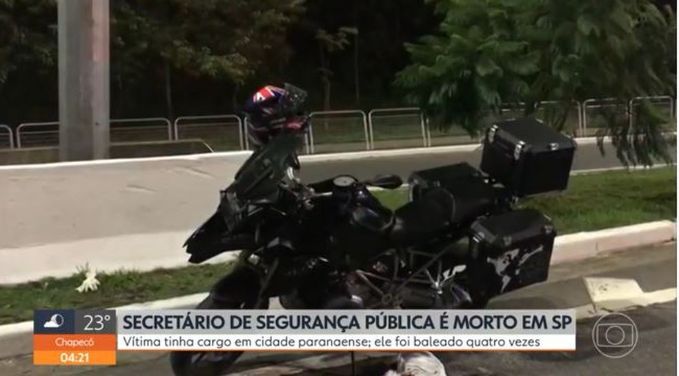 Ricardo Kusch, secretário de Segurança Pública de São José dos Pinhais é morto em São Paulo — Foto: Reprodução/TV Globo