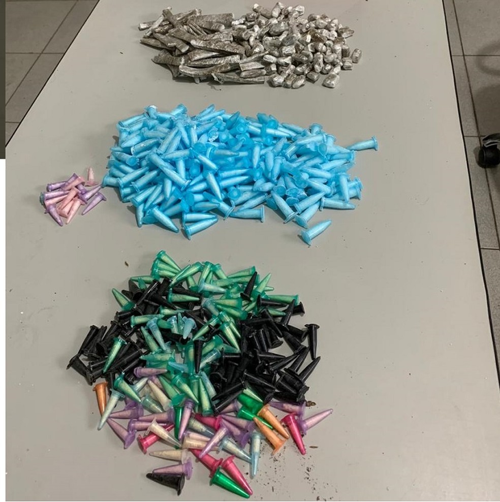 Polícia Civil apreendeu mais de 500 porções de drogas em Laranjal Paulista (SP) — Foto: SSP/Divulgação