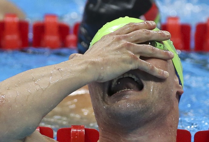 Carlos Farrenberg prata 50m livre S13 natação paralimpíada rio 2016 (Foto: Reuters)