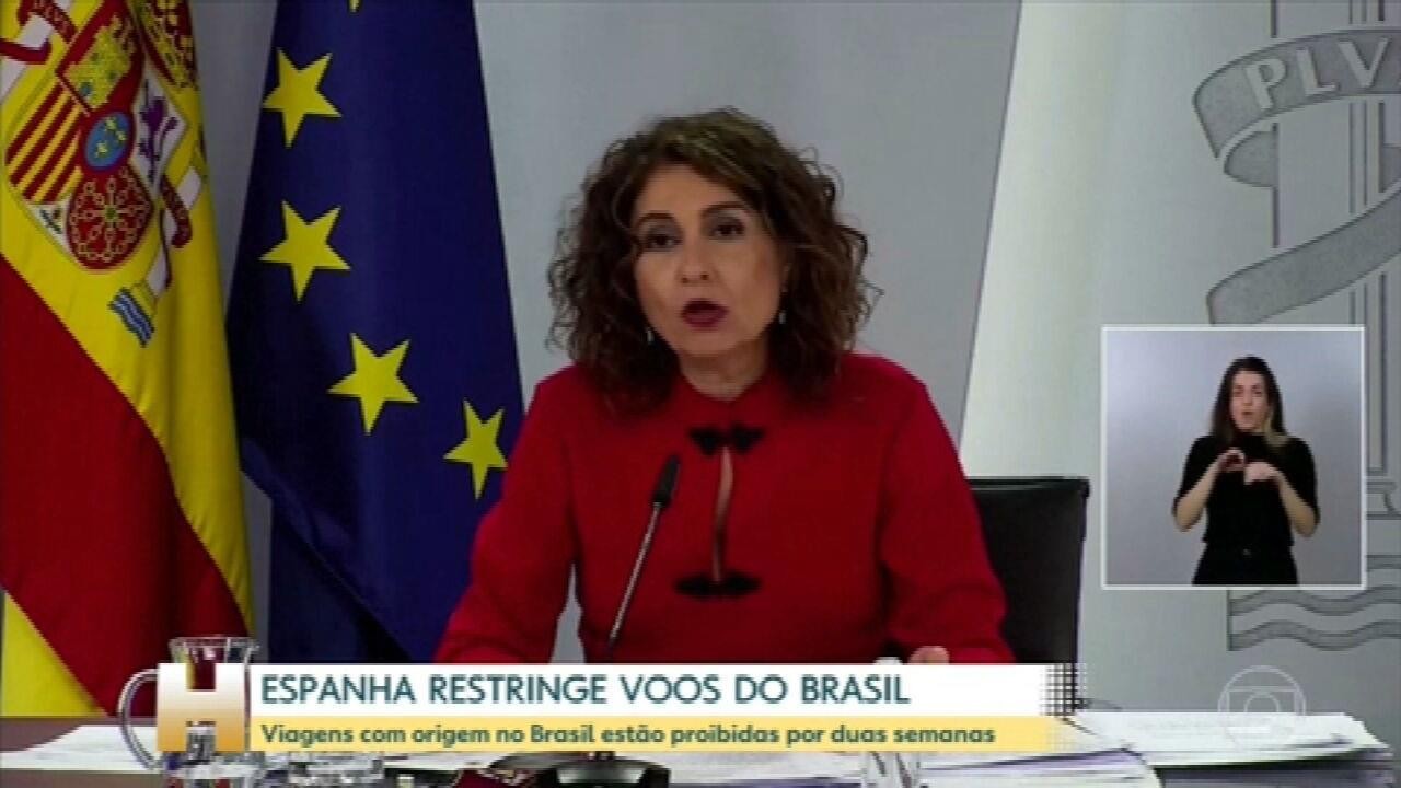 Espanha decide restringir entrada de passageiros que saíram do Brasil e da África do Sul