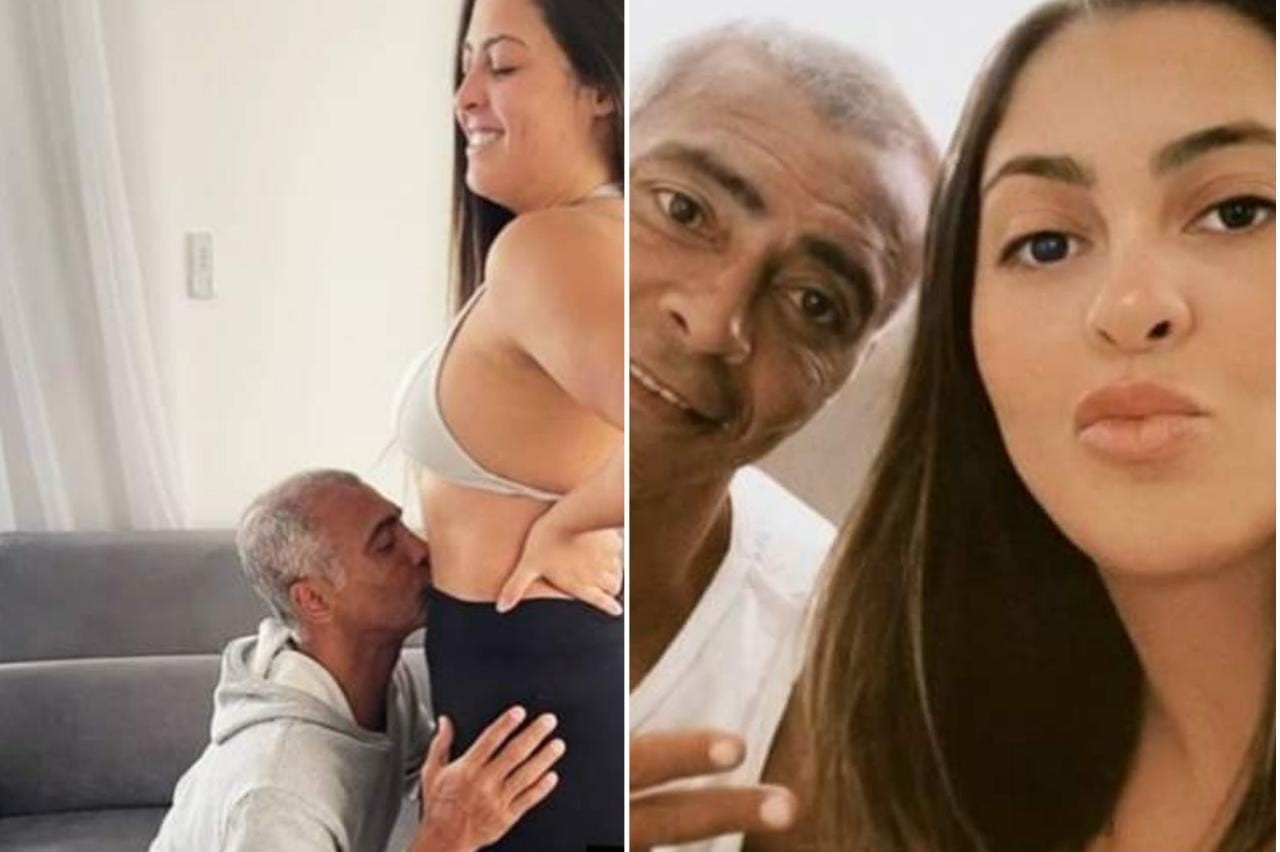 Romário e a filha, Danielle Favatto, grávida pela primeira vez (Foto: Reprodução/Instagram)