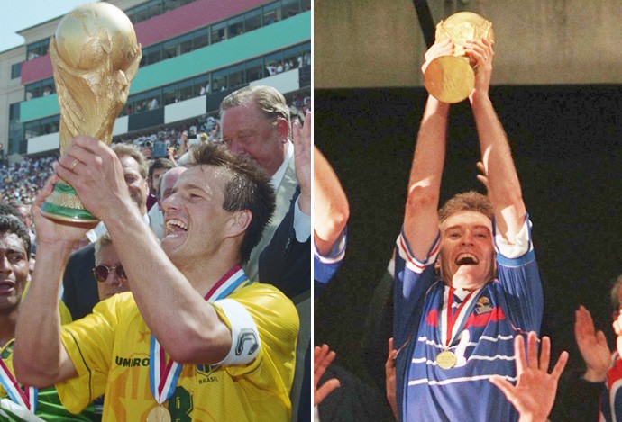 Dunga e Didier Deschamps brasil frança (Foto: Editoria de Arte) Dunga e Didier Deschamps brasil frança (Foto: Editoria de Arte)