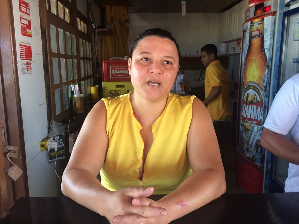 A presidente da Associação dos Barraqueiros, Eliane Da Silva dos Santos (Foto: Carolina Sanches/G1)