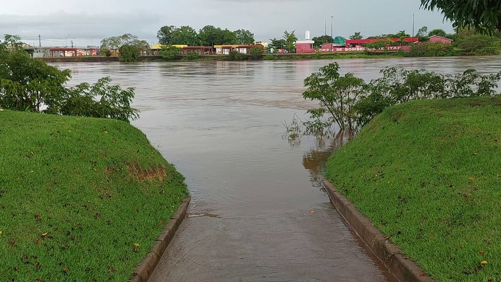 Rio Machado em Ji-Paraná — Foto: Rede Amazônica/Reprodução