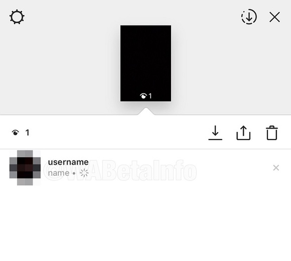 Ícone que se assemelha a um flash indica quem tirou print ou gravou tela do seu Storie no Instagram (Foto: Reprodução/ WABetaInfo)