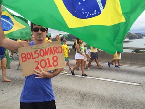 Estudante de direirto pede Bolsonaro para presidente (Foto: Victoria Varejão/ G1)