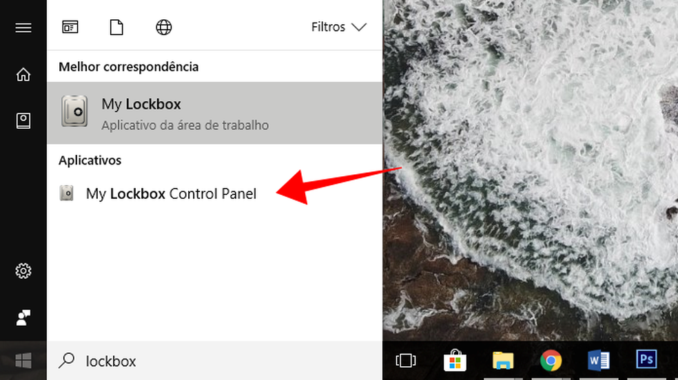 Acesse o painel de controle do My Lockbox (Foto: Reprodução/Paulo Alves)