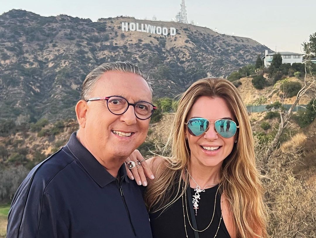 Galvão Bueno surge turistando com a mulher em Los Angeles (Foto: reprodução/instagram)