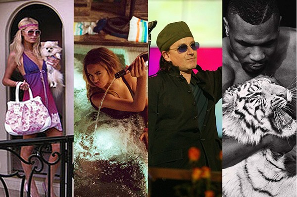 Paris Hilton, Beyoncé, Bono, Mike Tyson (Foto: Getty Images e Reprodução)