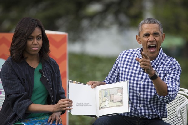 Michelle e Barack Obama: paixão pelos livros (Foto: getty images)