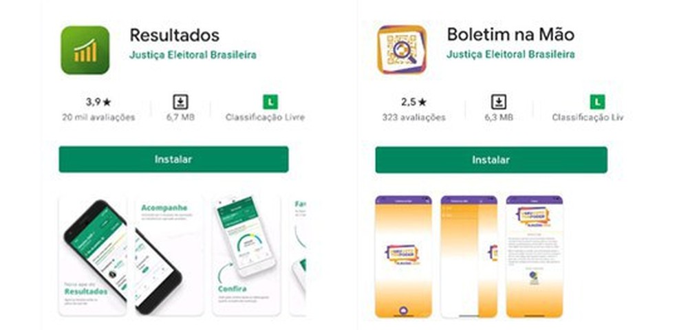 Eleitor poderá acompanhar apuração por meio dos apps ‘Resultados’ e ‘Boletim na Mão’ — Foto: Divulgação / TRE-BA