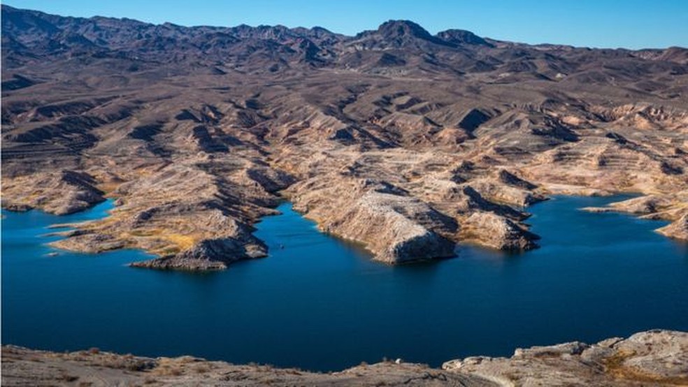 Vista aérea do Lago Mead — Foto: Getty Images via BBC